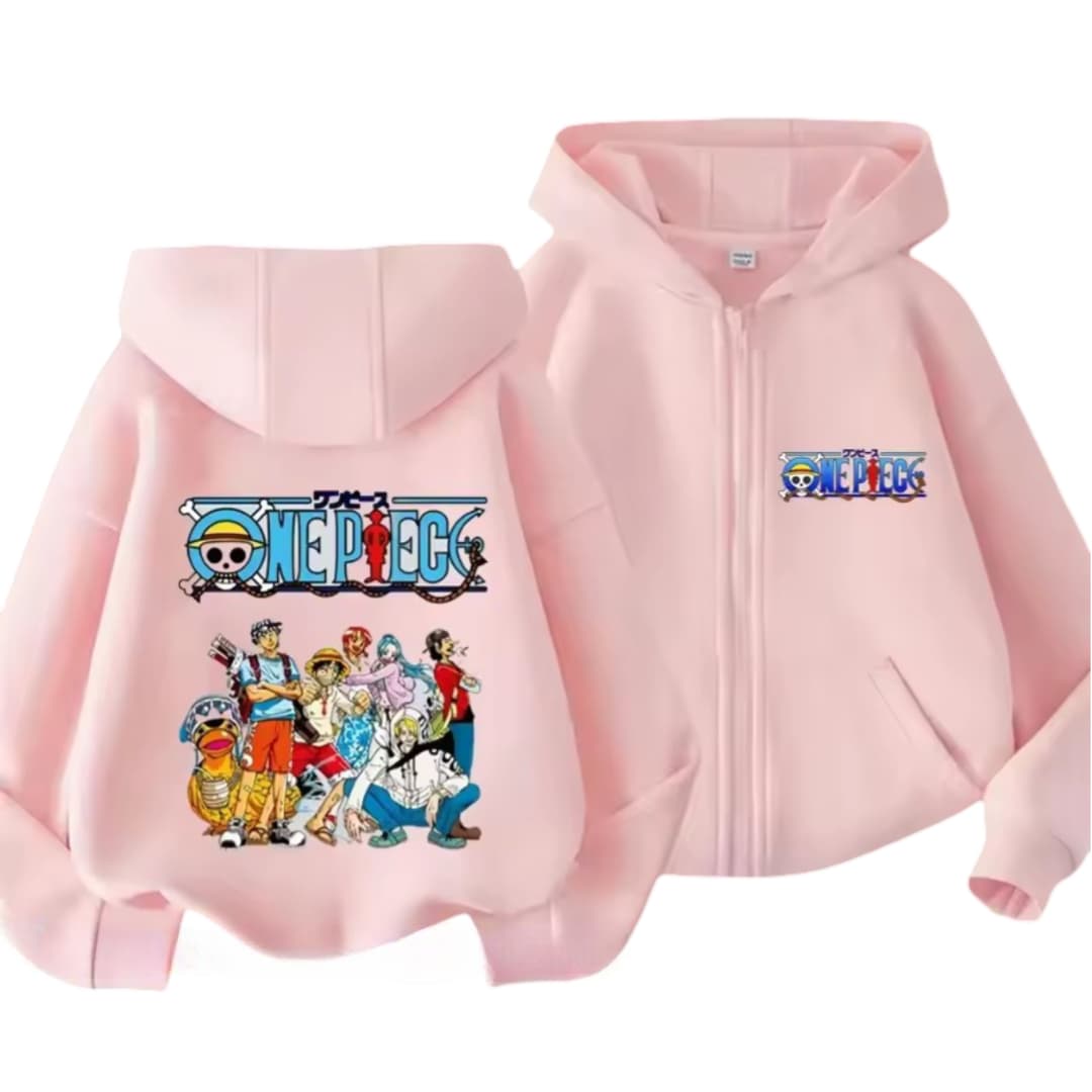 Anime One Piece Straw Hat Pirates Long-Sleeve Zipper Hoodie — detail 1