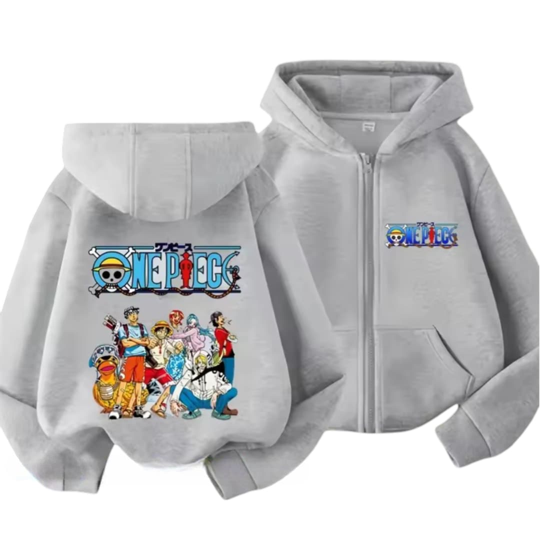 Anime One Piece Straw Hat Pirates Long-Sleeve Zipper Hoodie — detail 2