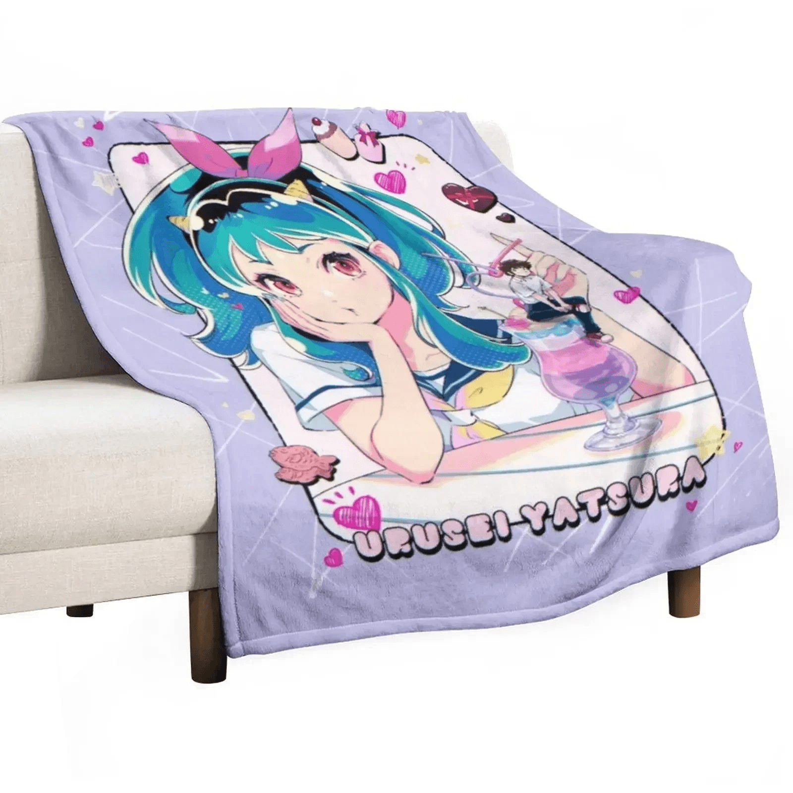Anime Urusei Yatsura Lum Throw Blanket