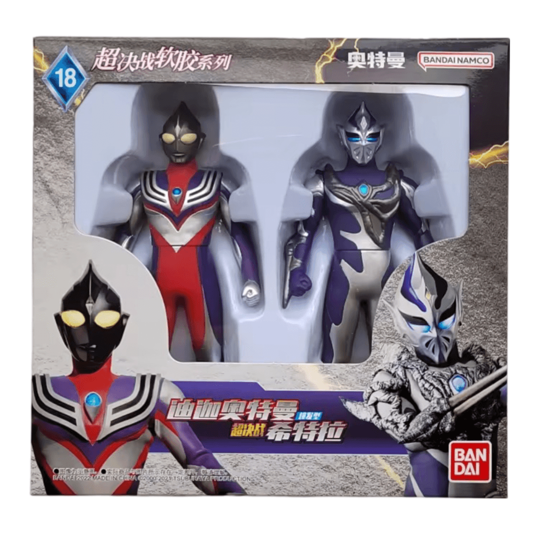 Anime Ultraman Tiga And Hudra Action Figure Toy Set