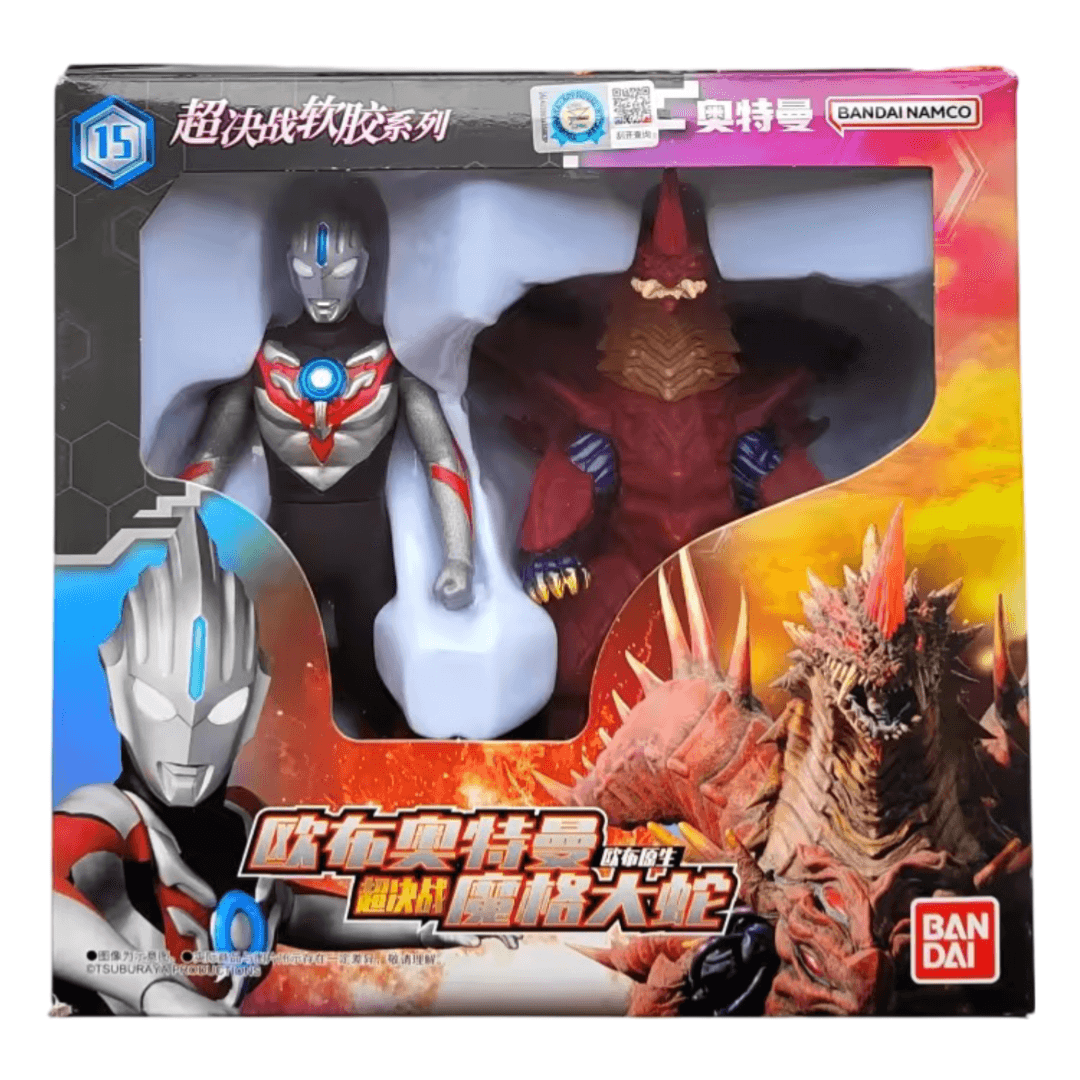 Anime Ultraman Orb And Maga-Orochi Action Figure Toy Set