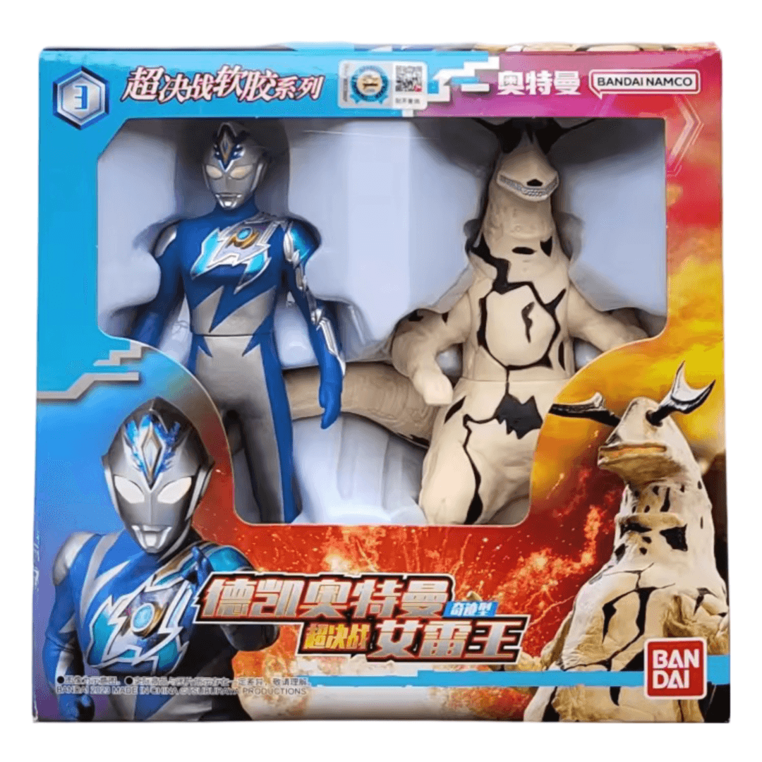 Anime Ultraman Decker Miracle Type And Ultraseven Eleking Action Figure Toy Set