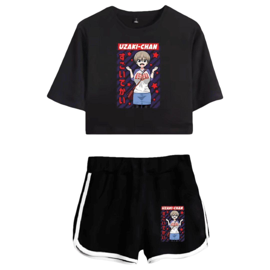 Uzaki-Chan Wants To Hang Out! Anime Hana Uzaki Printed Top And Shorts Set