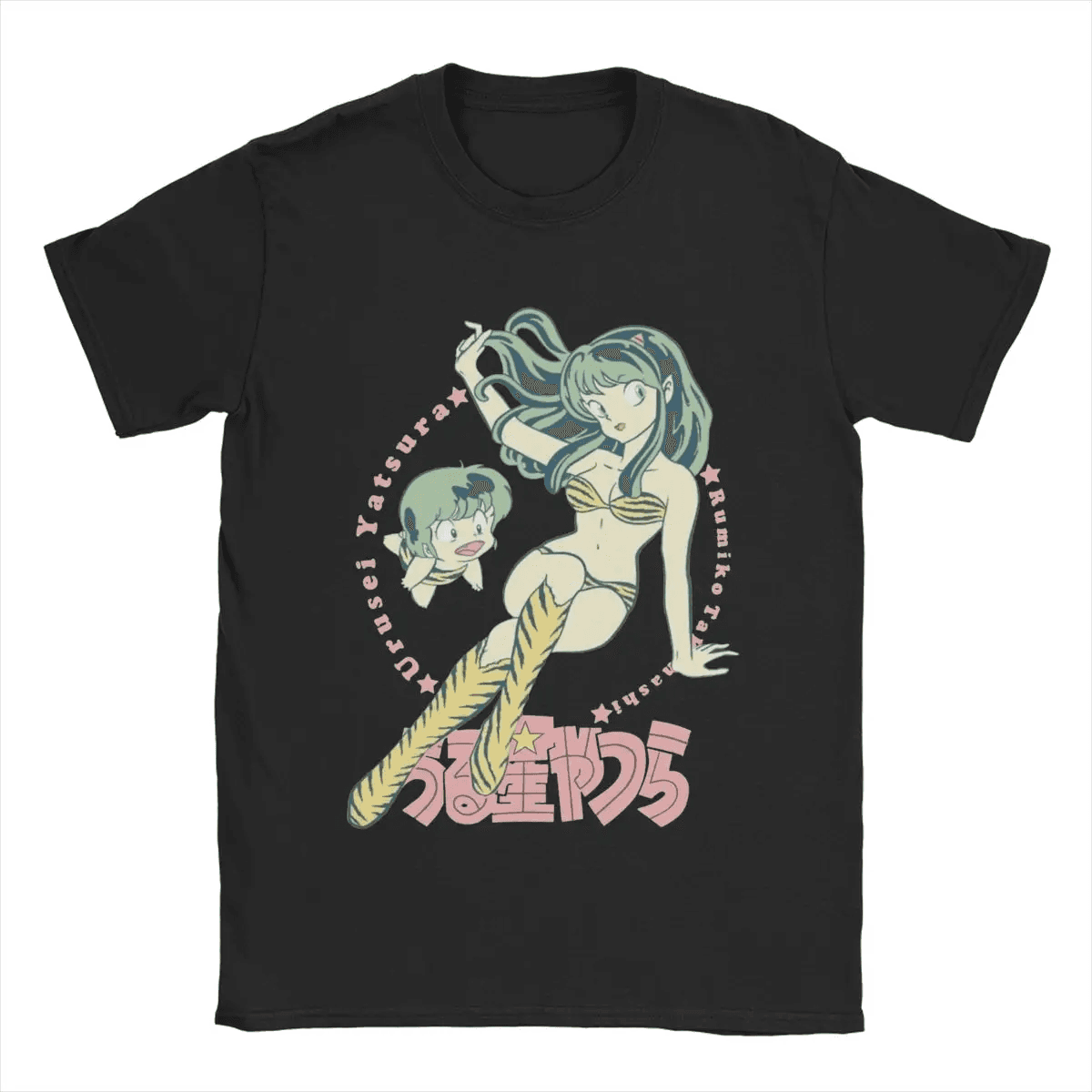 Anime Urusei Yatsura Lum Printed Short Sleeve T-Shirt