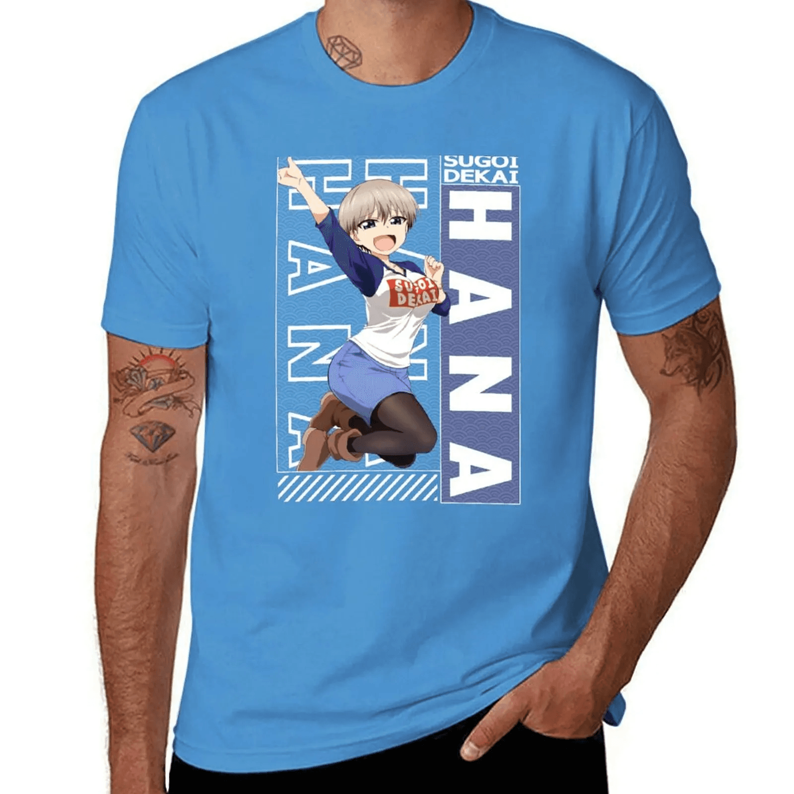 Uzaki-Chan Wants To Hang Out! Anime Hana Uzaki T-Shirt For Men — detail 2