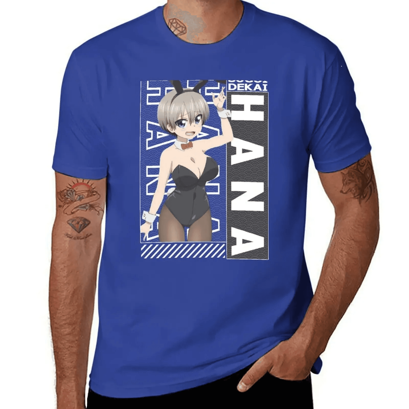Anime Uzaki-Chan Wants To Hang Out! Hana Uzaki Bunny T-Shirt For Men — detail 2