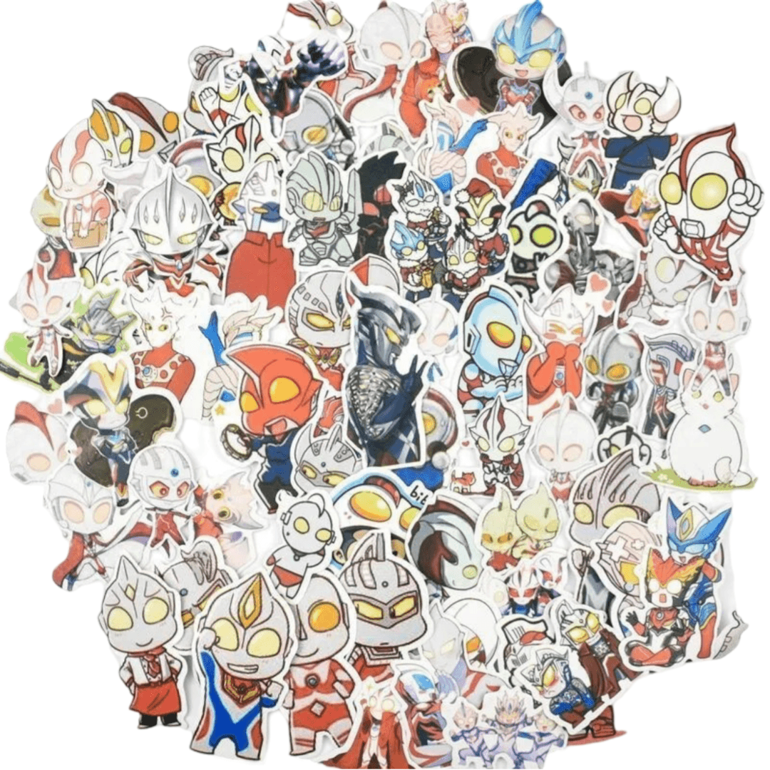 50Pcs Ultraman Anime Waterproof Stickers