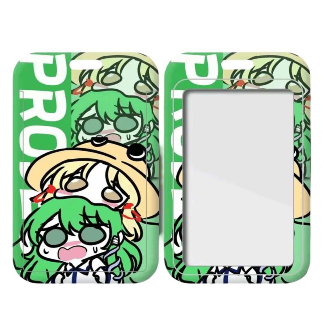 Anime Touhou Project Kochiya Sanae And Suwako Moriya Ferrule Access Card Holder