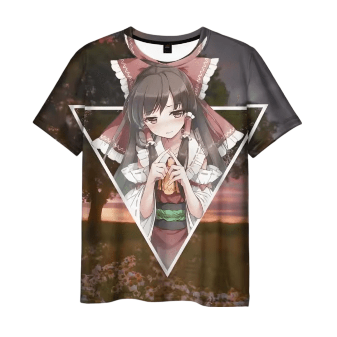 Touhou Project Anime Reimu 3D Printed T-Shirt