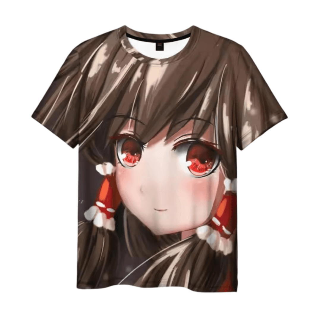 Touhou Project Reimu Hakurei Anime 3D Printed T-Shirt