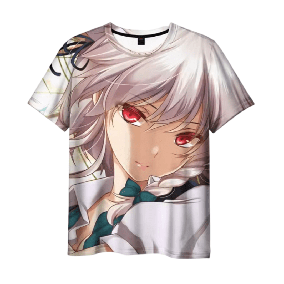 Anime Touhou Project Sakuya Izayoi 3D Printed T-Shirt