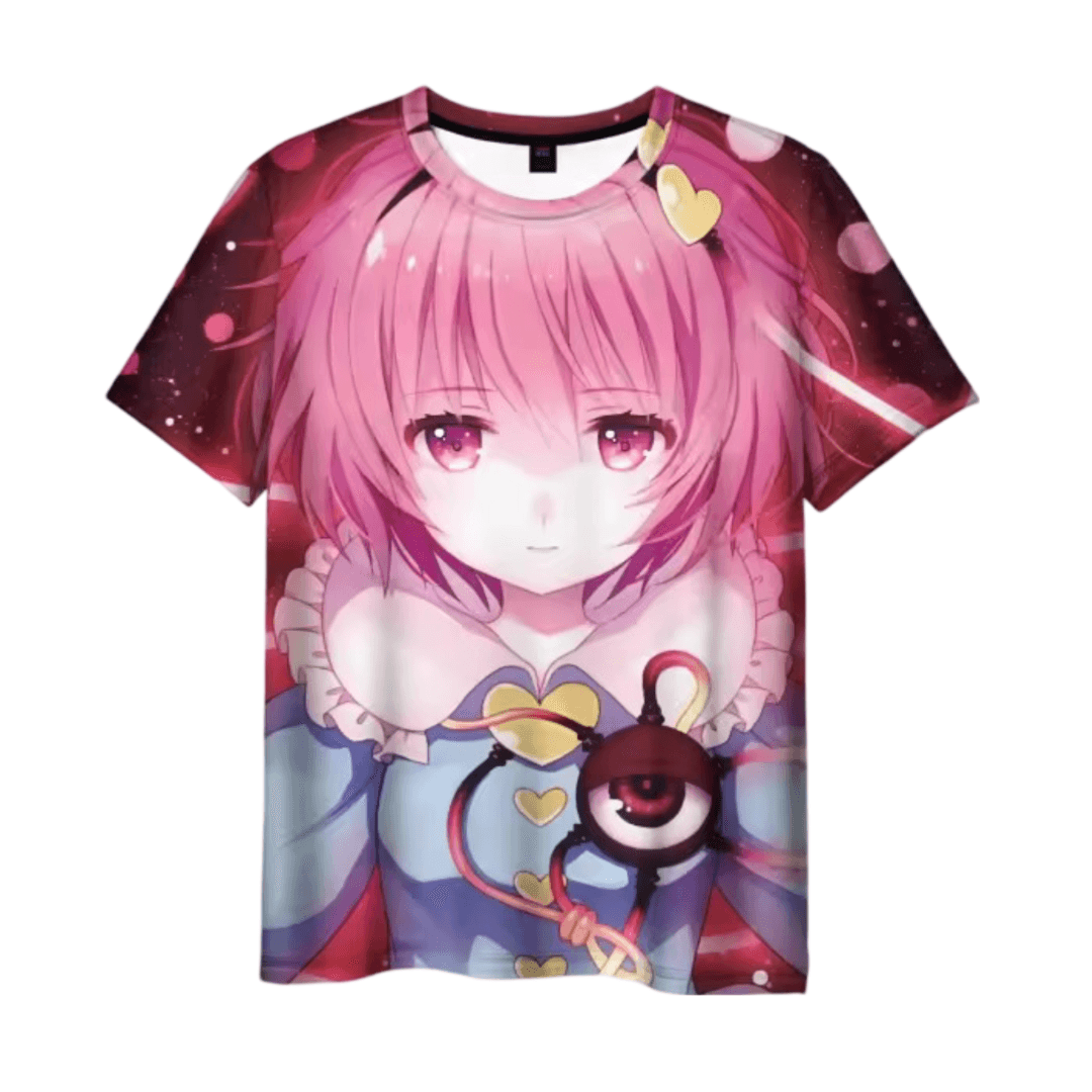 Anime Touhou Project Satori Komeiji 3D Printed T-Shirt