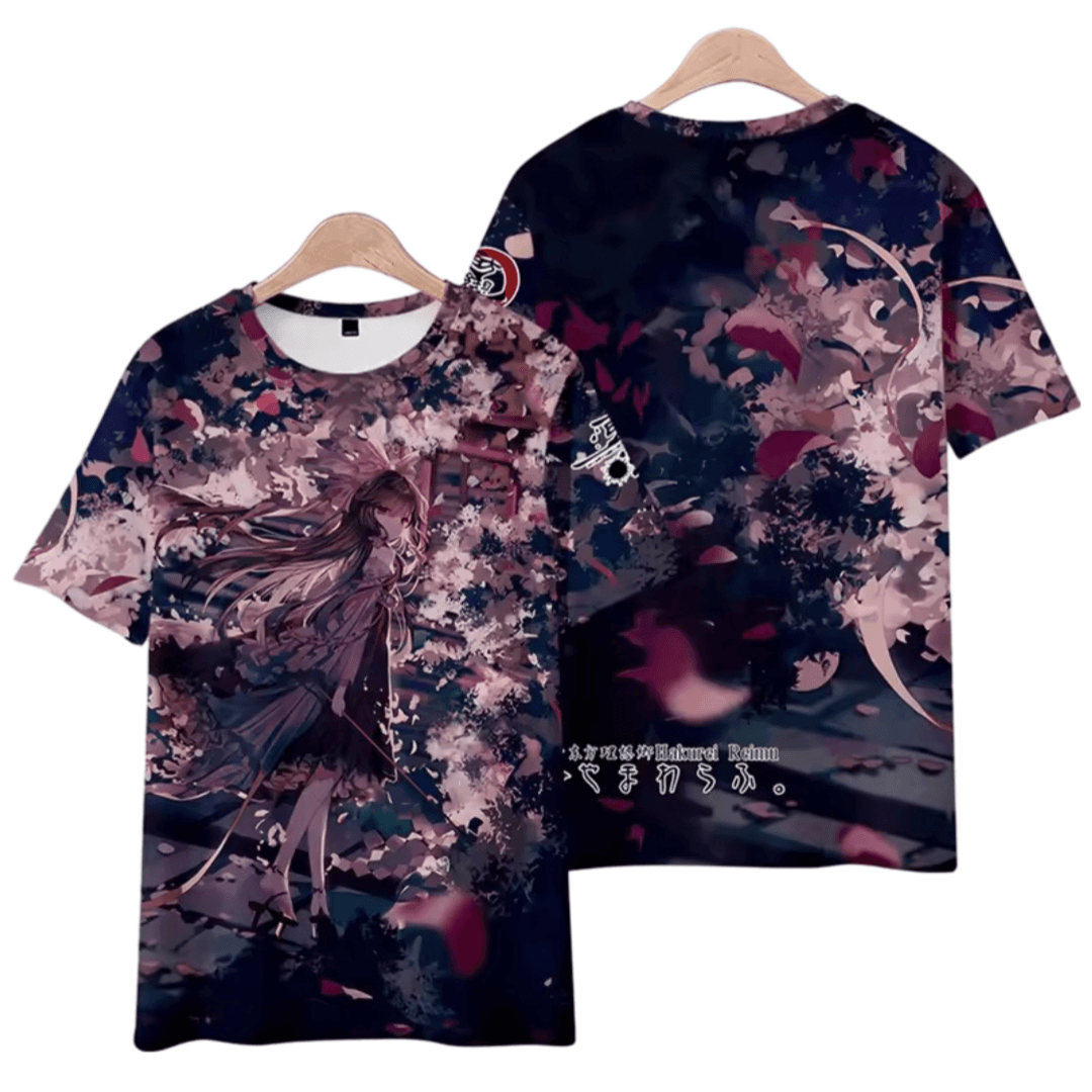 Anime Touhou Project Reimu Hakurei Casual T-Shirt