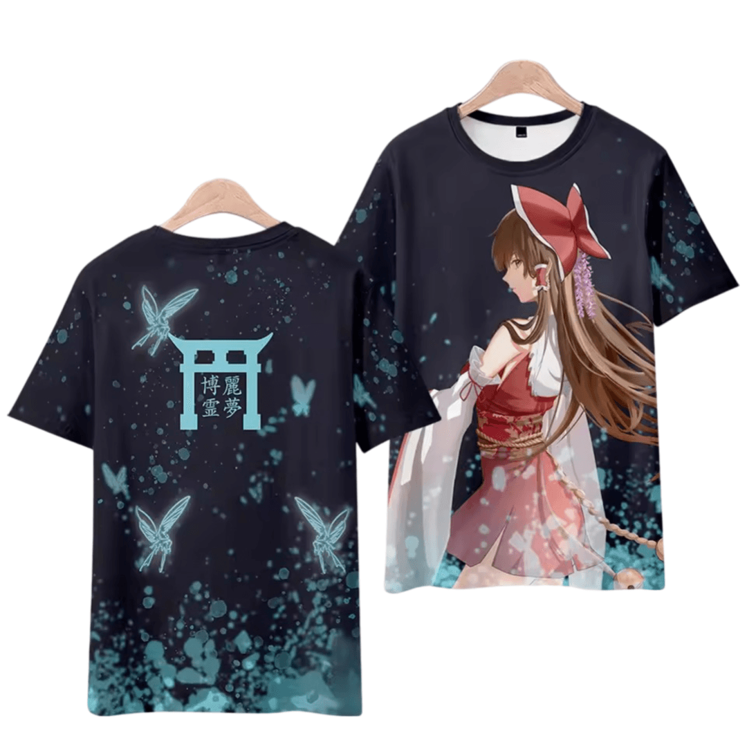 Anime Touhou Project Reimu Hakurei Printed T-Shirt