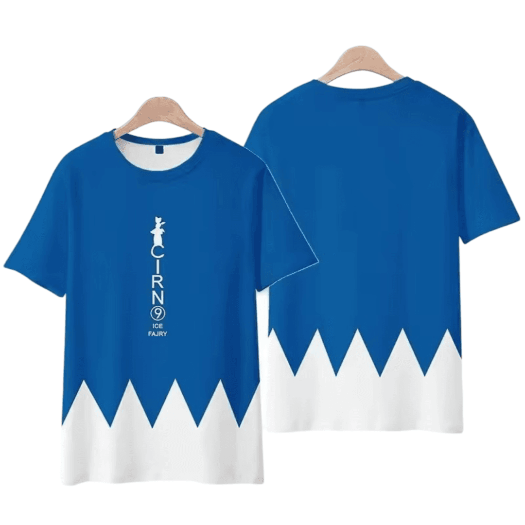Touhou Project Anime Cirno Blue And White T-Shirt