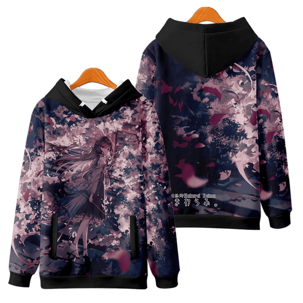 Anime Touhou Project Hakurei Reimu 3D Print Hoodie