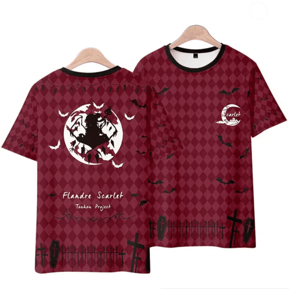 Touhou Project Anime Flandre Scarlet 3D Printed T-Shirt