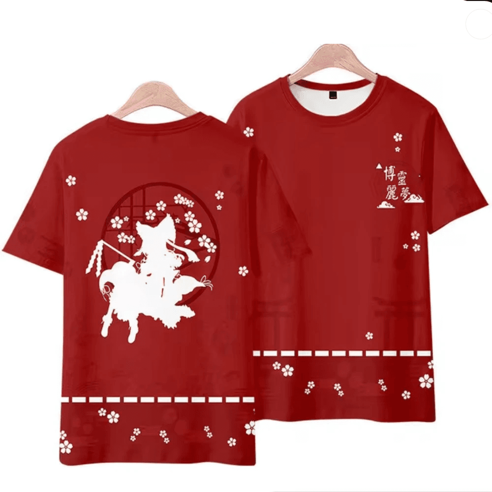 Touhou Project Reimu Hakurei Anime 3D Print T-Shirt