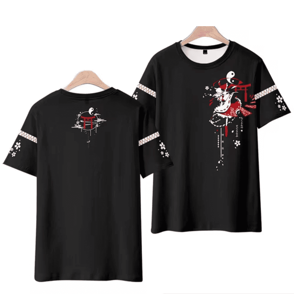 Touhou Project Anime Reimu Hakurei 3D Printed T-Shirt