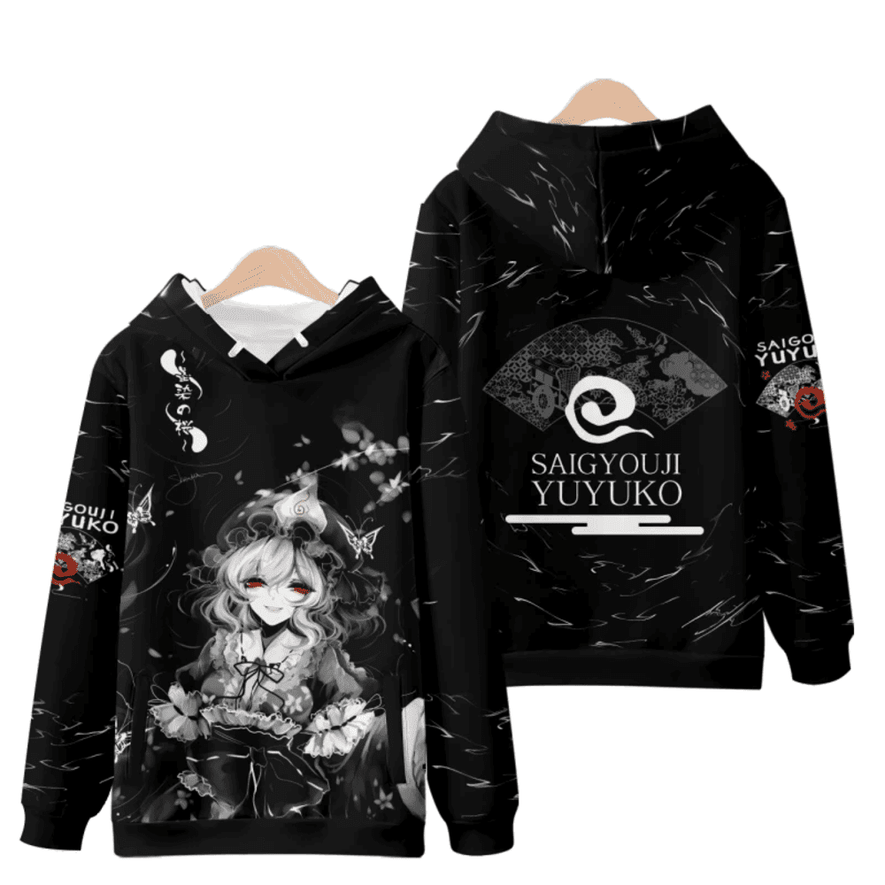 Touhou Project Anime Saigyouji Yuyuko 3D Printed Sweatshirt