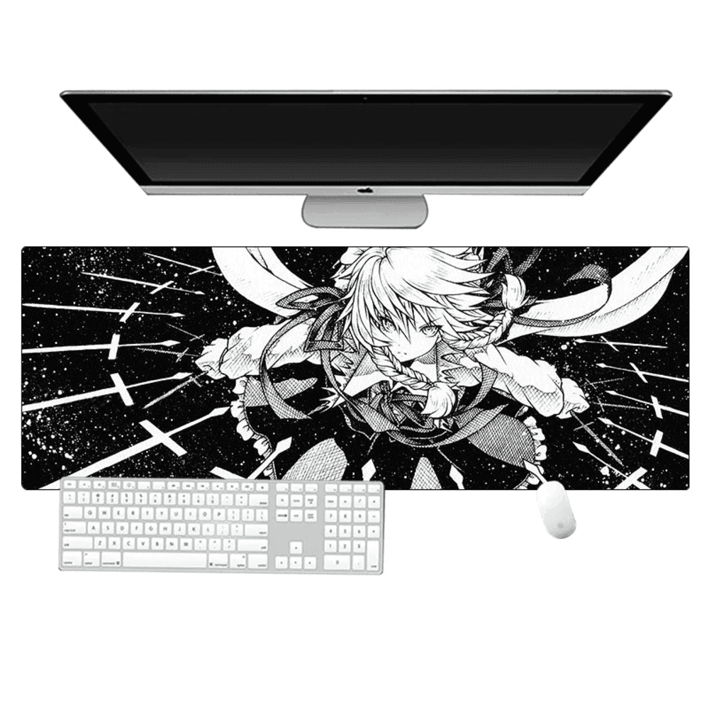 Anime Touhou Project Sakuya Izayoi Gaming Black Mouse Pad