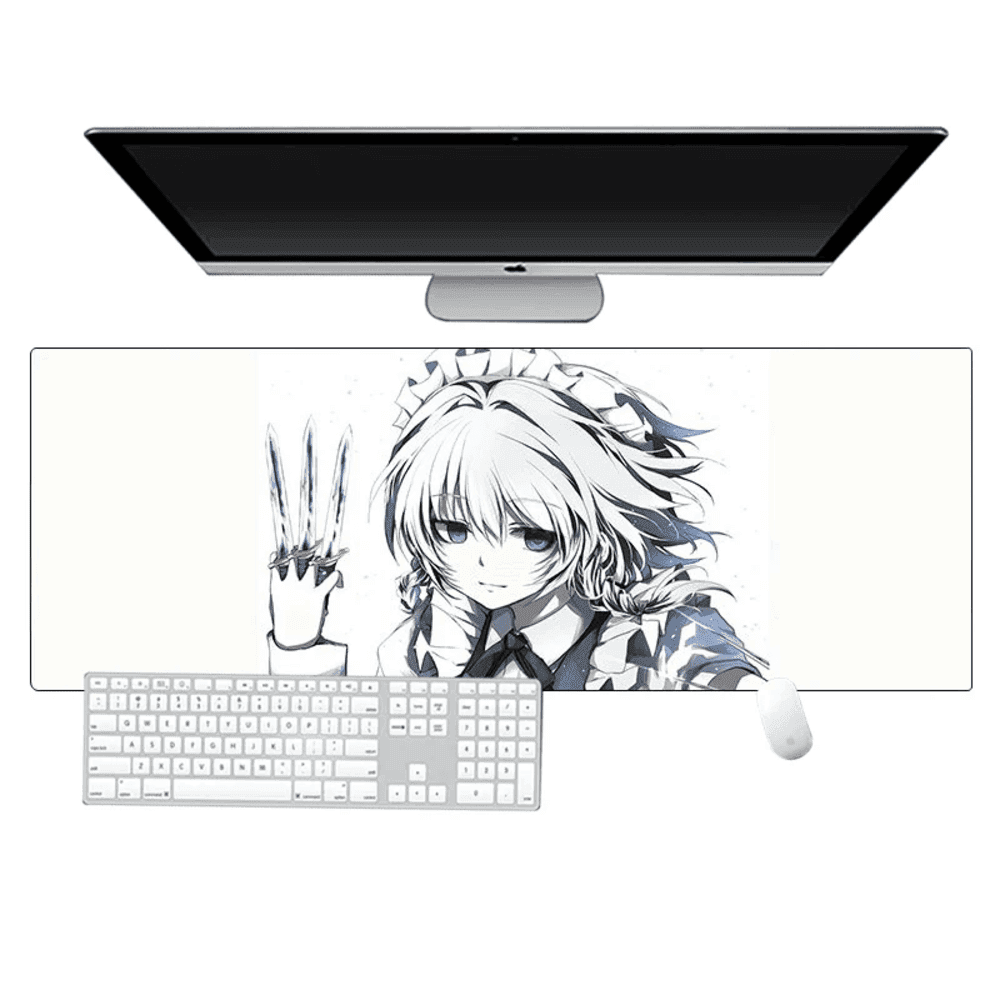 Anime Touhou Project Sakuya Izayoi White Mouse Pad