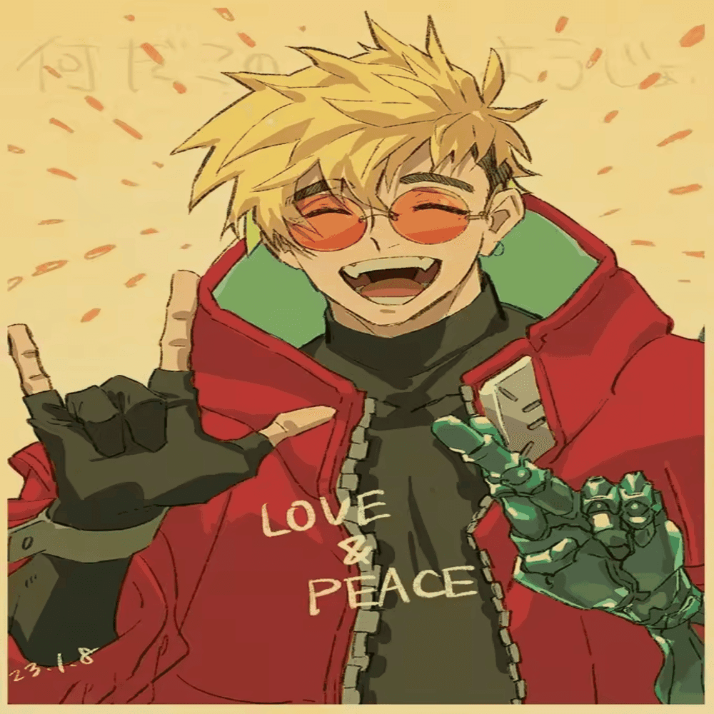 Trigun Anime Vash The Stampede Wall Art Poster