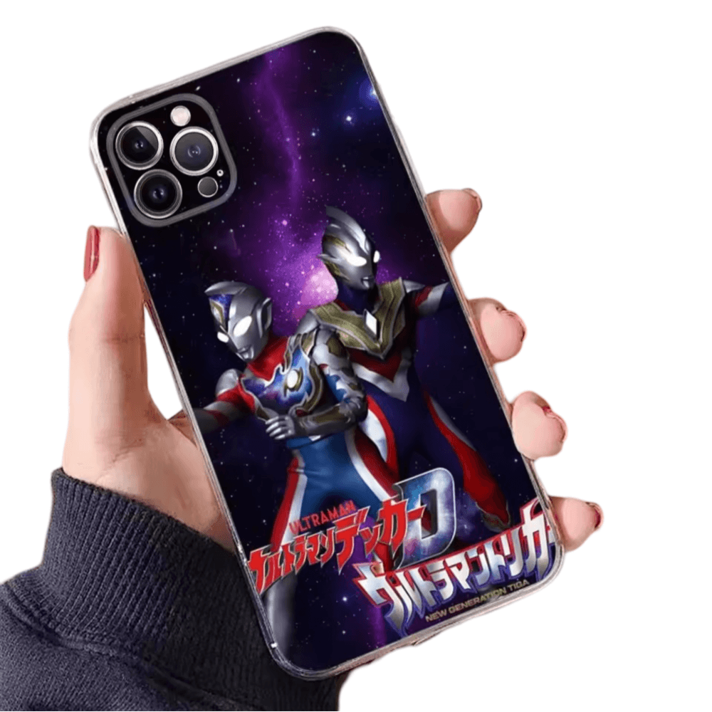 Anime Ultraman Tiga And Orb Phone Case For iPhone