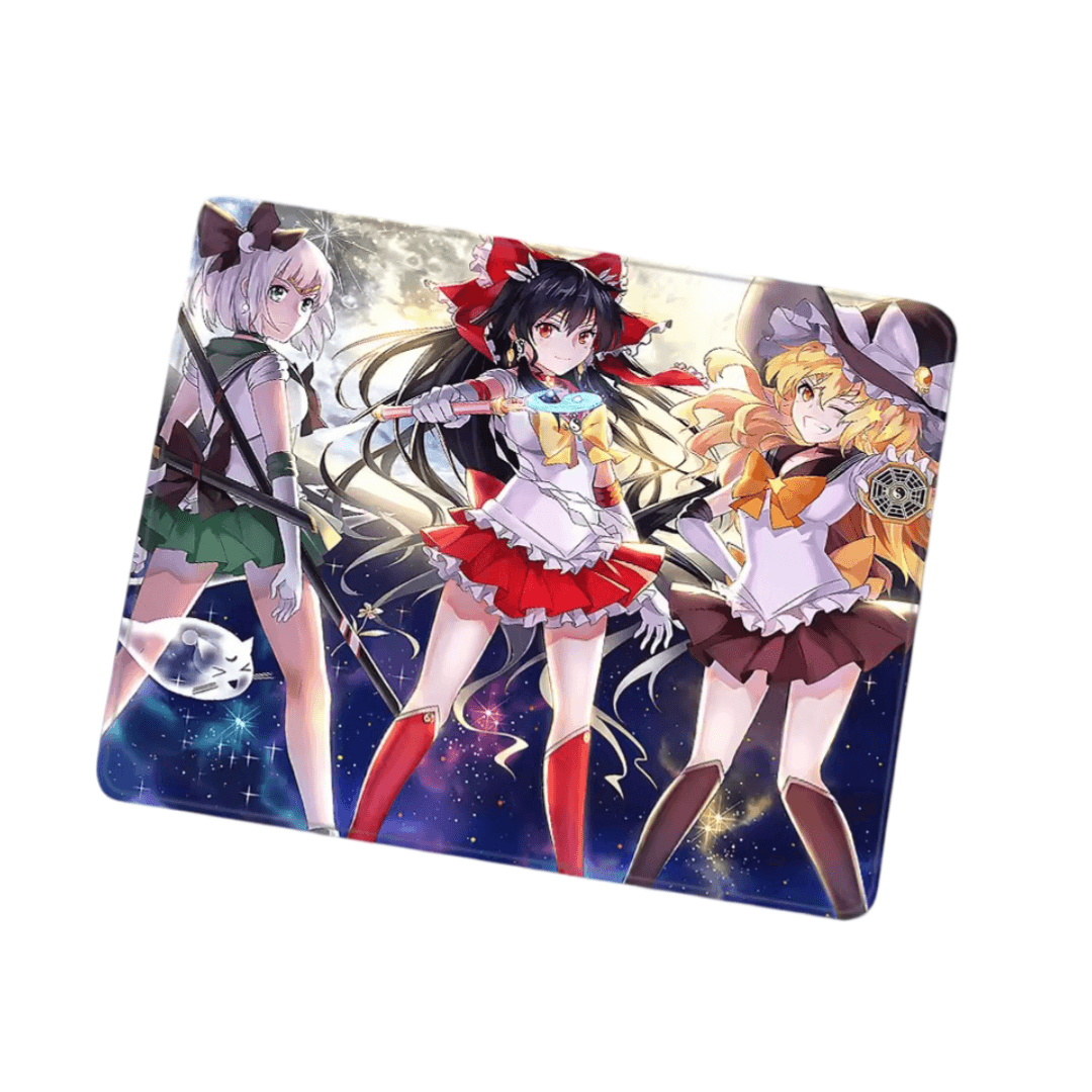 Anime Touhou Project Reimu And Youmu With Marisa Gaming Mouse Pad