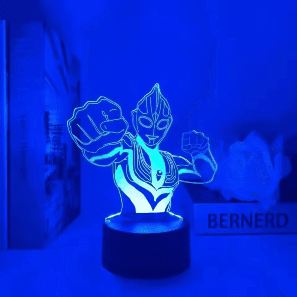 Anime Ultraman Tiga LED Acrylic 3D Illusion Night Light