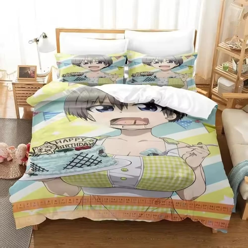 Anime Uzaki-Chan Wants To Hang Out! Hana Fleece Bedding Set