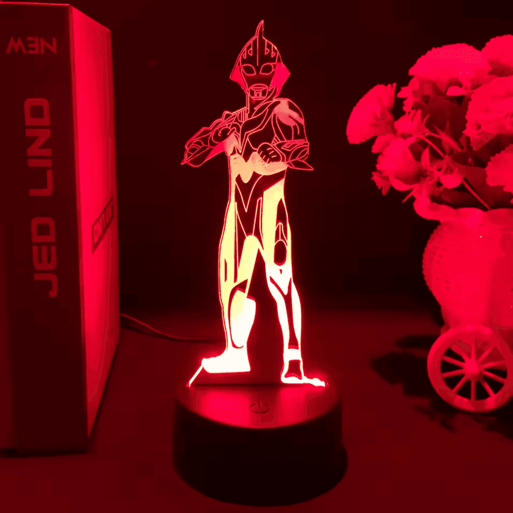 Anime Dark Ultraman LED Acrylic 3D Illusion Night Light