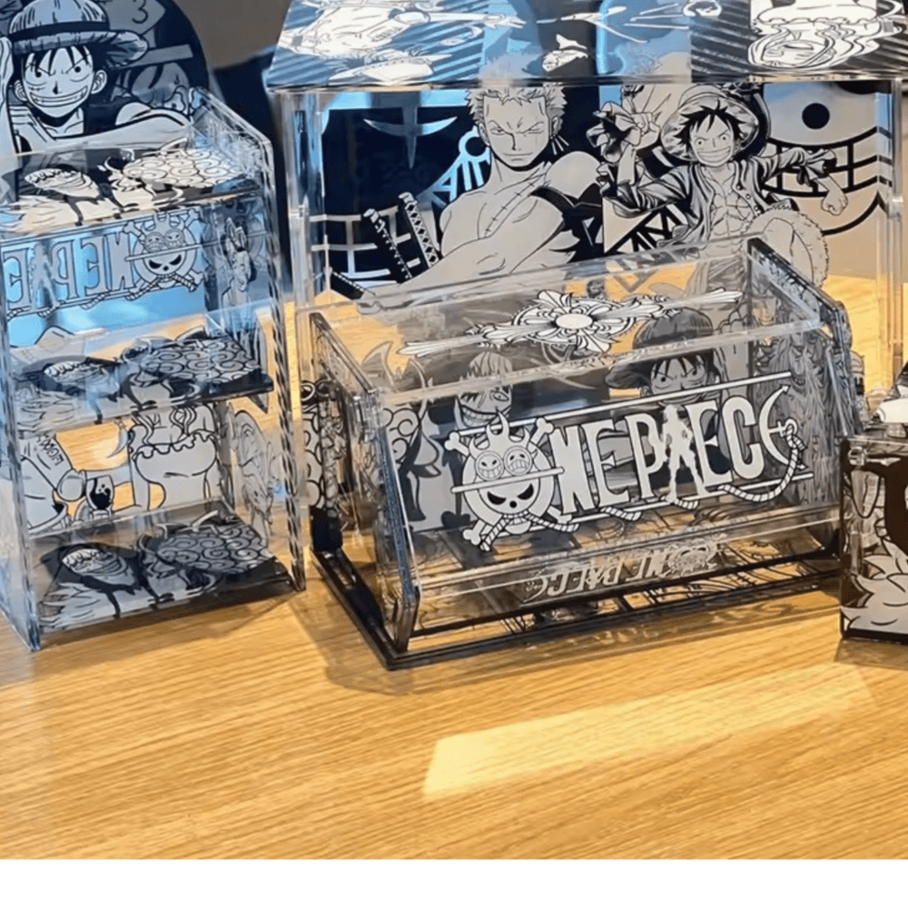 4Pcs Anime One Piece Acrylic Storage Box