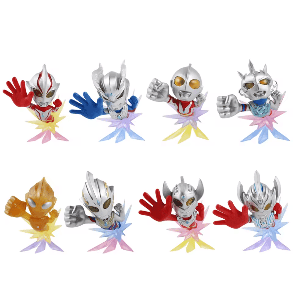 8Pcs Anime Ultraman Character Action Figure Toy