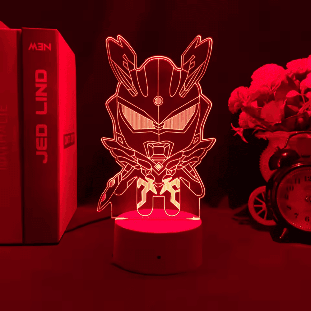 Anime Ultraman Zero Red LED Acrylic 3D Illusion Night Light