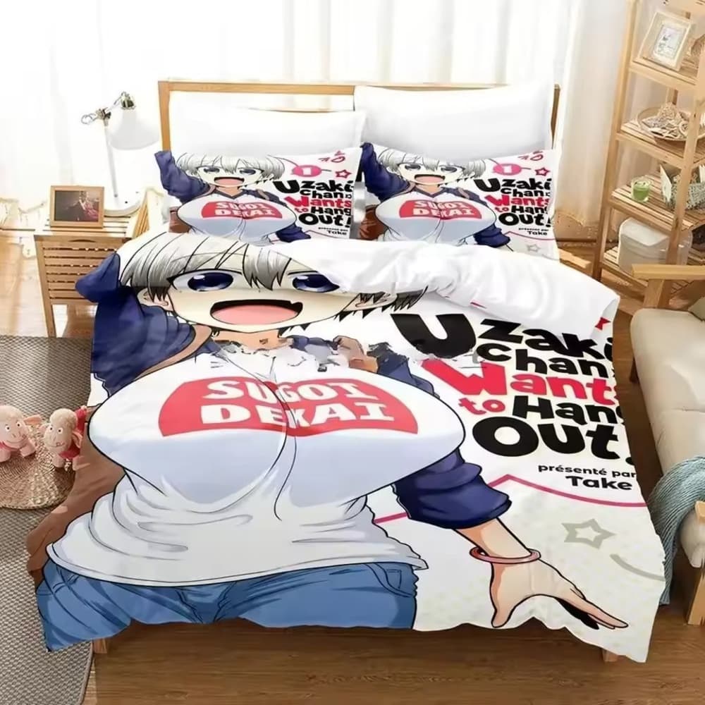 Uzaki-Chan Wants To Hang Out! Anime Hana Uzaki Bedding Set