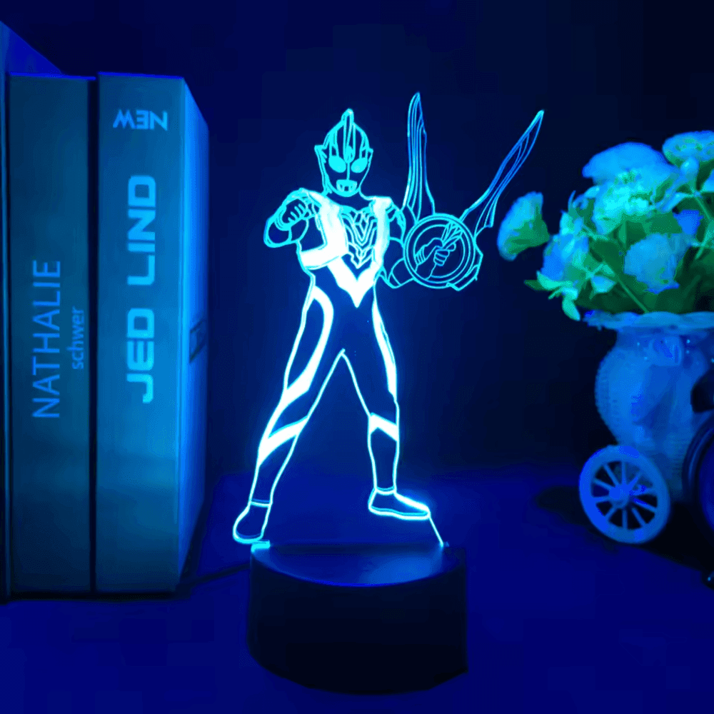 Ultraman Tiga Anime LED Acrylic 3D Illusion Night Light