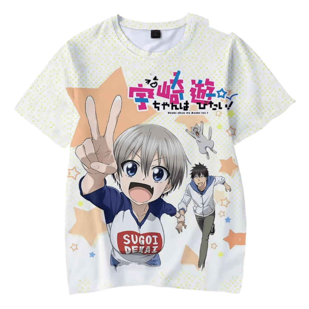 Anime Uzaki-Chan Wants To Hang Out Season 2 Shinichi And Hana 3D Print T-Shirt