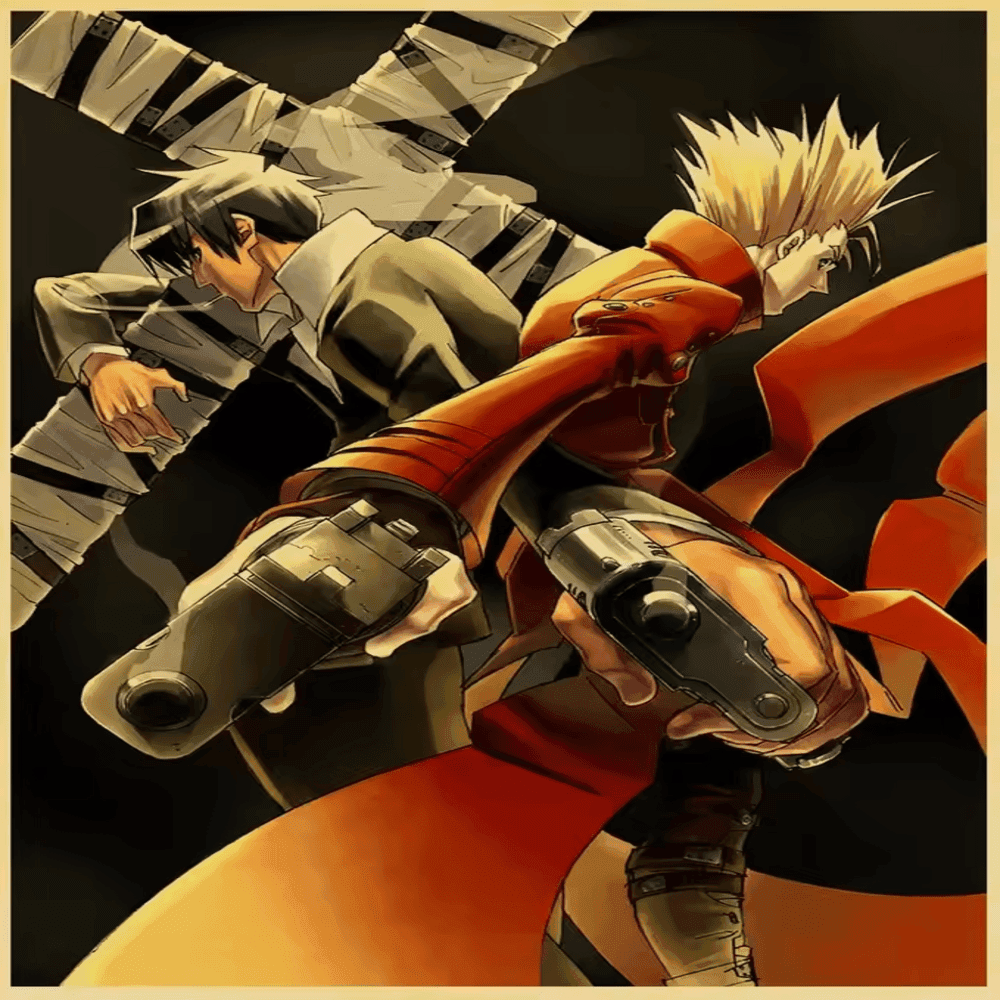 Anime Trigun Vash And Nicholas Poster Wall Art
