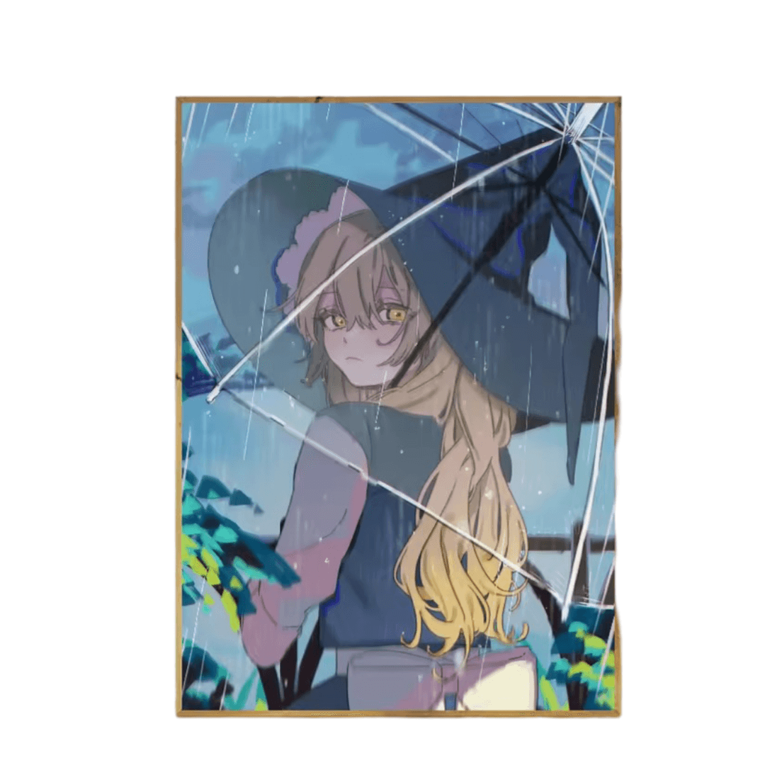 Touhou Project Anime Marisa Kirisame Waterproof Poster Wall Art