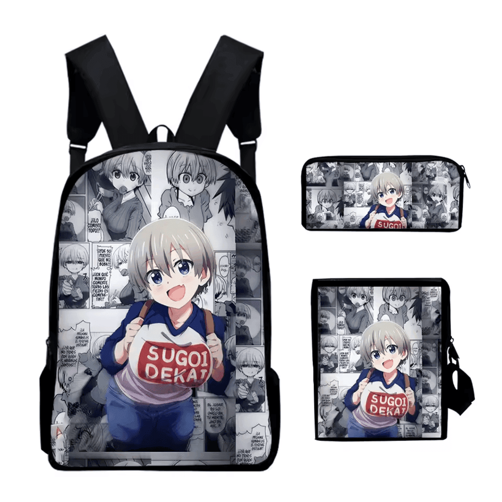 Uzaki-Chan Wants To Hang Out! Anime Hana Backpack Pen Case With Waist Bag