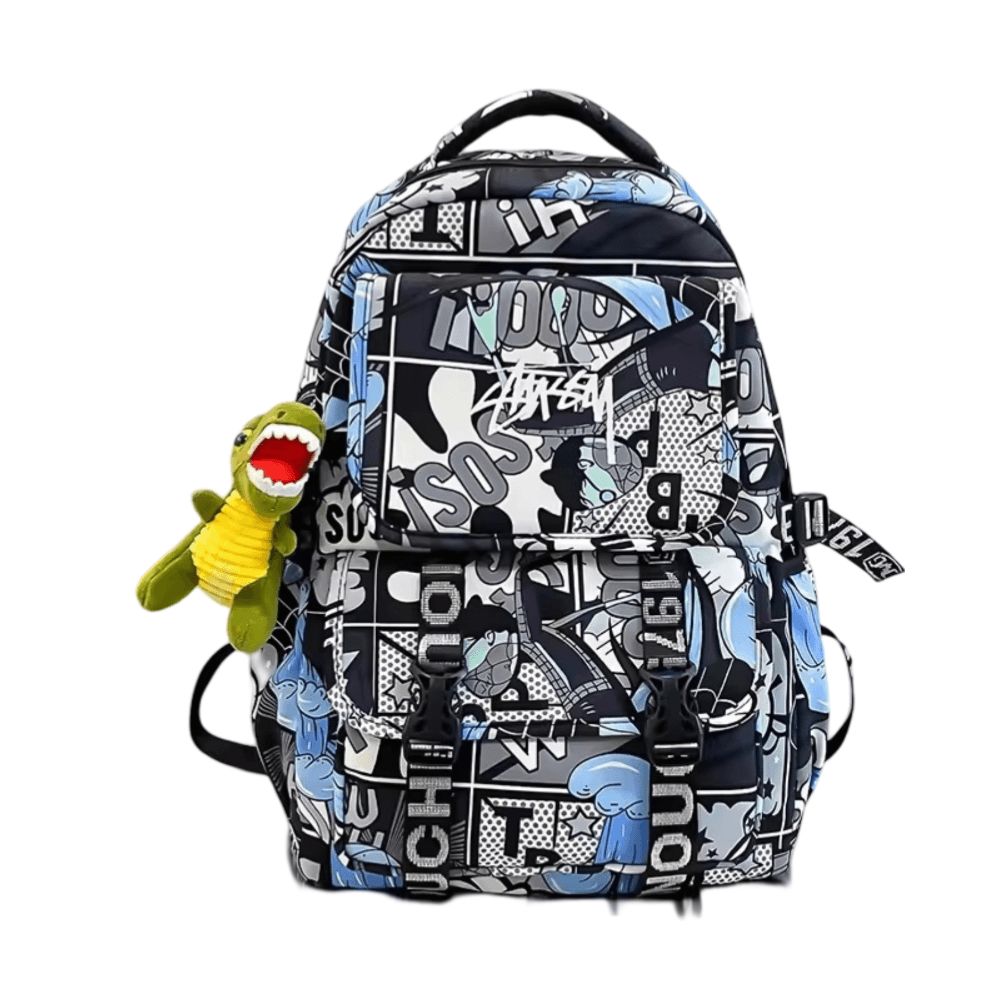 One Piece Anime Monkey D. Luffy Backpack With Pendant