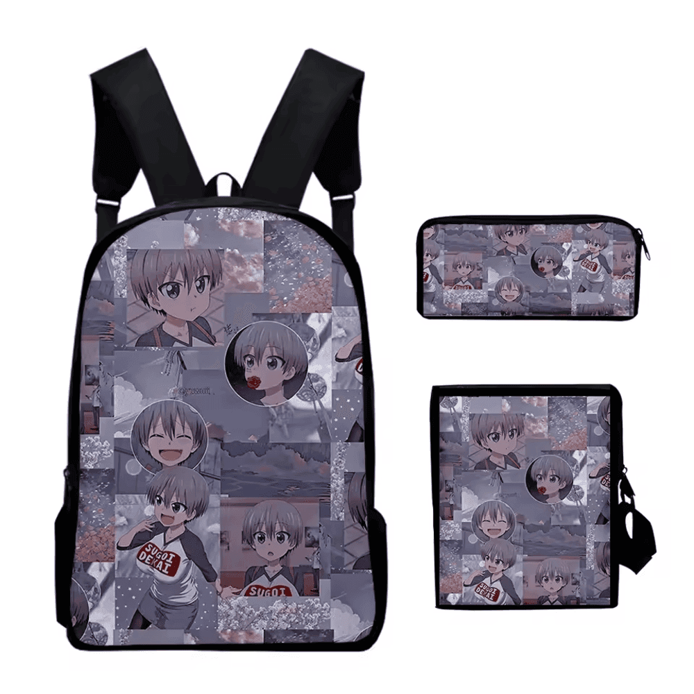 Anime Uzaki-Chan Wants To Hang Out! Hana Uzaki Backpack Pen Case With Waist Bag