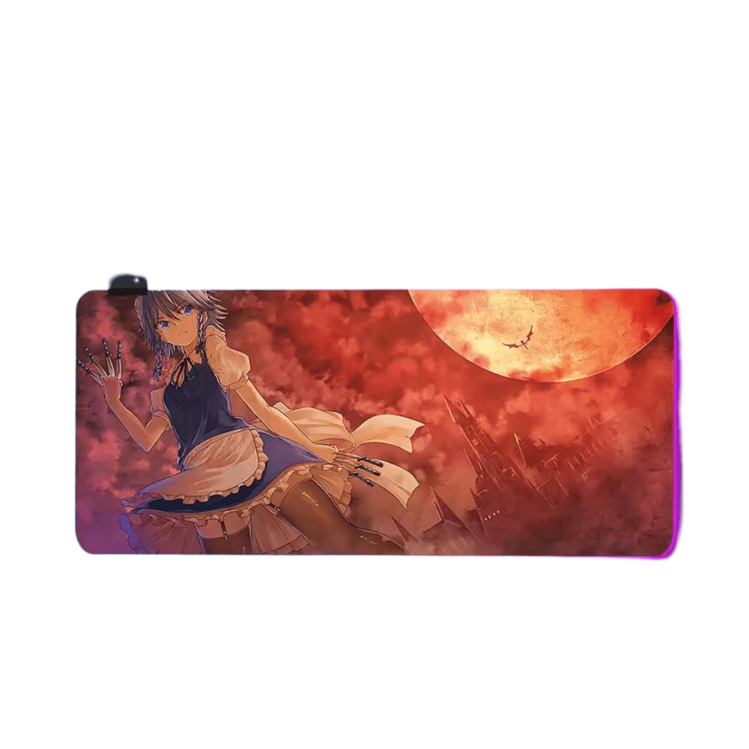 Anime Touhou Project Sakuya Izayoi LED Glowing Mouse Pad