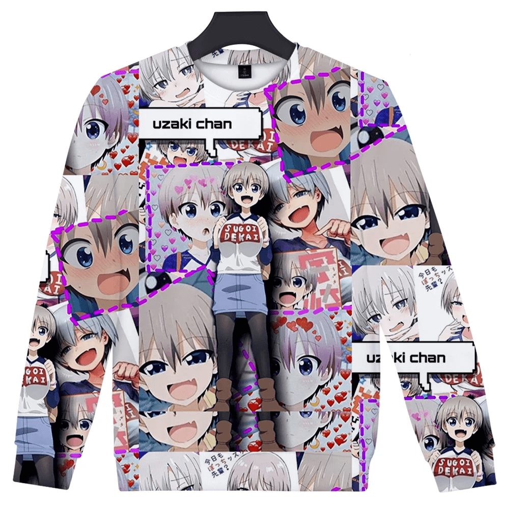 Uzaki-Chan Wants To Hang Out Anime Hana Uzaki Long Sleeve Sweatshirt