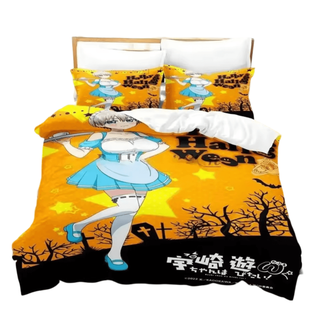 Anime Halloween Uzaki-Chan Wants To Hang Out! Hana Uzaki 3D Printed Bedding Set
