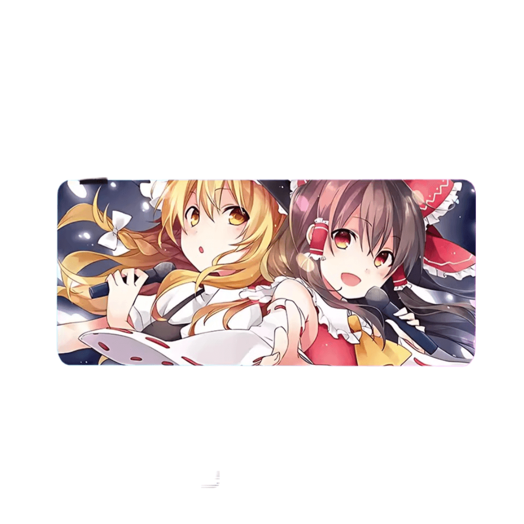 Anime Touhou Project Marisa Kirisame And Reimu Hakurei LED Glowing Mouse Pad