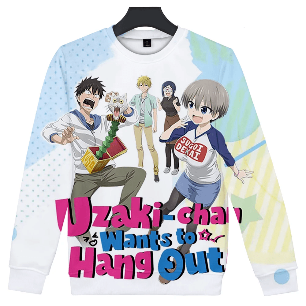 Anime Uzaki-Chan Wants To Hang Out Characters O-Neck Sweatshirt