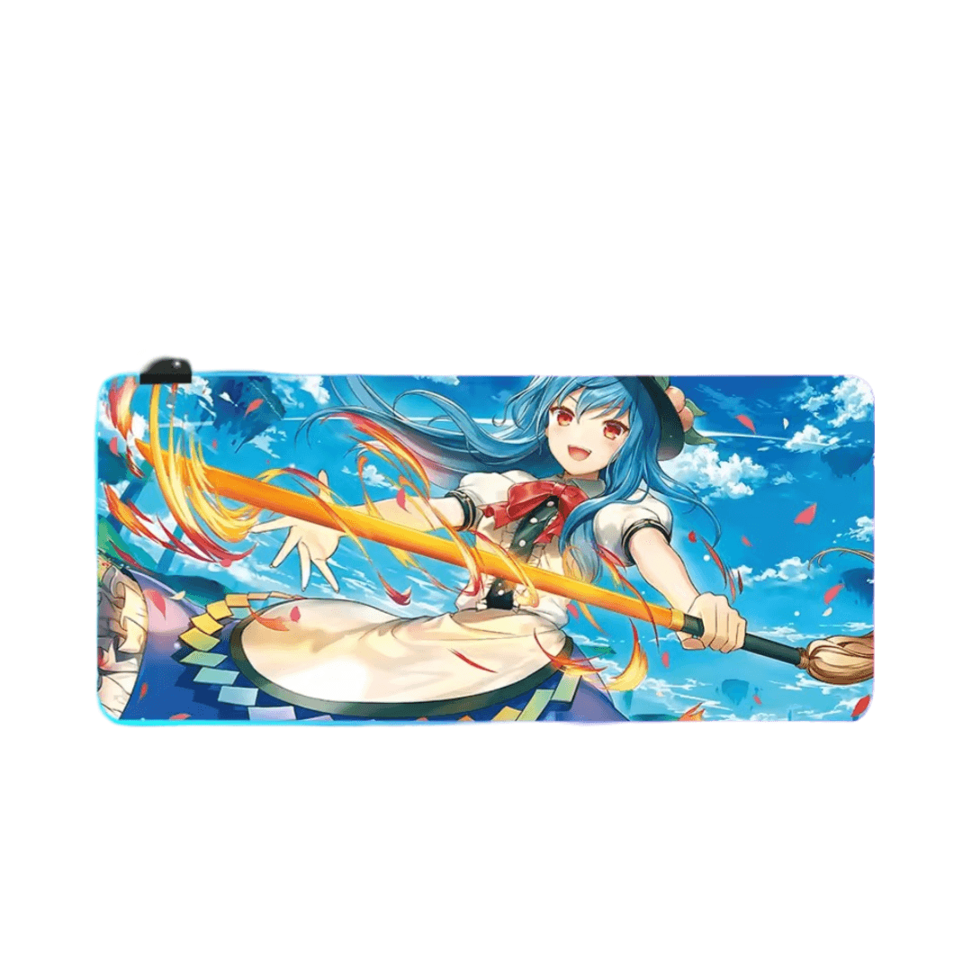 Anime Touhou Project Tenshi Hinanawi LED Glowing Mouse Pad