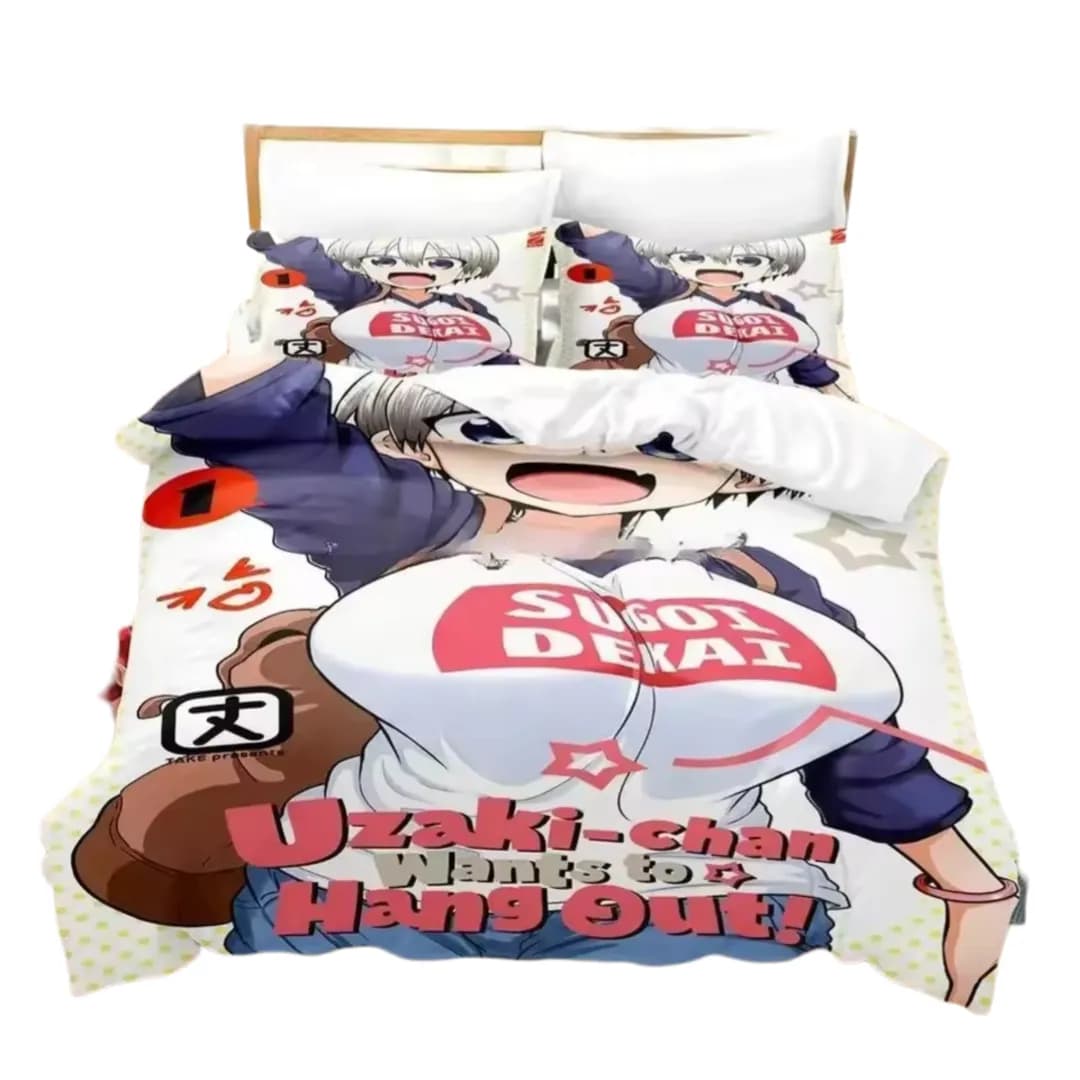 Uzaki-Chan Wants To Hang Out! Hana Uzaki Anime Printed Bedding Set